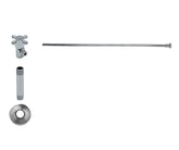 Toilet Supply Kit - Brass Cross Handle with 1/4 Turn Ceramic Disc Cartridge Valve (MT4001X-NL) - Angle, Flat Head Riser